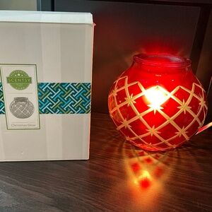 Scentsy Large Christmas Glow Wax Warmer w/box